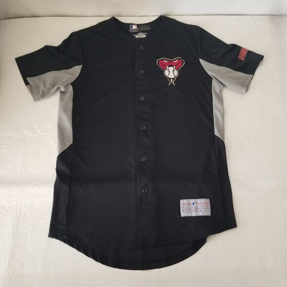 Arizona Diamondbacks MLB Original Merchandise Men M Black Button Up Jersey Shirt - Picture 3 of 16